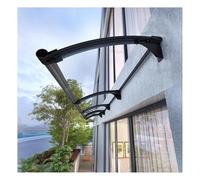 Baldacchino impermeabile con protezione UV, 130 x 160 cm, in policarbonato trasparente, telaio in alluminio per ingressi e finestre, elegante soluzione di copertura per veranda