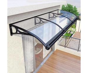 Baldacchino impermeabile in alluminio e policarbonato, per portico anteriore, patio, lucernario, protezione UV e neve, per ingresso di casa