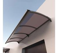 Baldacchino impermeabile in alluminio, parasole in policarbonato per finestre, tessuto PE resistente, tenda da esterno con staffe, soluzione perfetta per l'ombra del patio