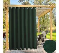 Baldacchino impermeabile per esterni di alta qualità, verde scuro, con passacavo termico con occhielli nella parte superiore e inferiore, 244 x 183 cm, 1 pannello, perfetto per la privacy del giardino