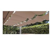 Baldacchino impermeabile per pergola, set di tende da sole ondulate, rettangolare, protezione UV per esterni, per patio, terrazza, giardino (cachi, 1 x 6 m), perfetta per ombra e stile