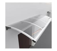 Baldacchino in alluminio e policarbonato, protezione antipioggia e UV, capacità di carico 300 kg, design ad arco rotondo, 65 x 110 cm, ideale per rifugio Haustür