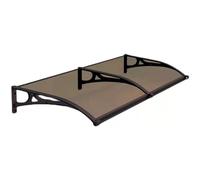 Baldacchino in alluminio in policarbonato, tenda trasparente per ingresso, moderna sporgenza della porta d'ingresso, riparo d'ingresso resistente alle intemperie