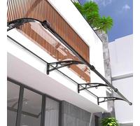 Baldacchino in alluminio in policarbonato, tenda trasparente per ingresso, moderna sporgenza della porta d'ingresso, riparo d'ingresso resistente alle intemperie