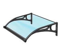 Baldacchino in alluminio in policarbonato, tenda trasparente per ingresso, moderna sporgenza della porta d'ingresso, riparo d'ingresso resistente alle intemperie