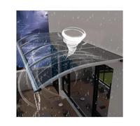 Baldacchino in alluminio per porta d'ingresso, tenda da esterni con copertura in policarbonato, protezione UV, protezione da pioggia e neve, parasole (65 x 360 cm)