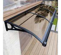 Baldacchino in alluminio per porta d'ingresso, tenda da sole in policarbonato con protezione UV, copertura per porta resistente alle intemperie per patio, balcone, veranda - soluzione ombreggiante per