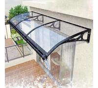 Baldacchino in alluminio per porte e finestre, protezione UV e pioggia, resistente alle intemperie, tenda da esterno con copertura in policarbonato, perfetto riparo da patio per ingresso e porta