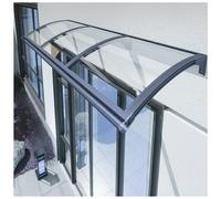 Baldacchino in alluminio resistente ai raggi UV al 99,99% in policarbonato, per ingresso e patio, protezione per esterni (120 x 250 cm, 47 x 98 pollici) resistente alle intemperie e