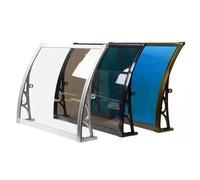 Baldacchino in policarbonato per balconi, porte e finestre, resistente ai raggi UV, trasparente, 100 x 160 cm, 39 x 63 cm, riparo per ingressi