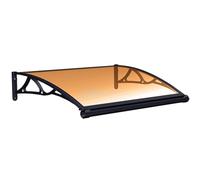 Baldacchino in policarbonato per esterni, 120 x 230 cm, protezione dai raggi UV, per porte e finestre, patio, ingresso, resistente alle intemperie, riparo per balconi e ingressi