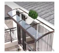 Baldacchino in policarbonato per ingresso esterno patio tenda da pioggia riparo ad arco finestra e porta tenda (45 x 160 cm/17,7 x 63 pollici) - Protezione dalle intemperie per la casa