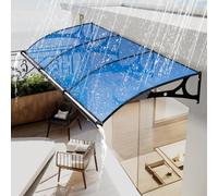 Baldacchino in policarbonato resistente per porte anteriori e finestre, silenzioso, resistente alla pioggia e alla neve, staffa in alluminio di facile installazione, capacità di carico pesante