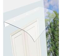 Baldacchino in policarbonato trasparente per porta anteriore e tenda da esterno 40 x 120 cm riparo dalla pioggia per balcone e patio, protezione da sole e pioggia, copertura durevole per portico