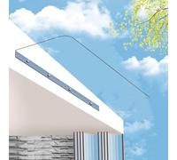 Baldacchino invisibile per porta, 40 x 40 cm e 50 x 60 cm, in policarbonato autopulente silenzioso, copertura antipioggia trasparente, protezione dalle intemperie per porta d'ingresso