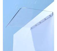 Baldacchino invisibile per porte e finestre, 3,5 mm, in policarbonato, curvo, per esterni, tenda da ingresso, protezione dalle intemperie, durevole copertura per patio, resistente ai raggi UV