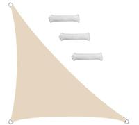 Baldacchino parasole impermeabile triangolo destro 3,2 x 3,2 x 4,5 m, protezione UV per giardino e patio, con kit di corda per cortile e terrazza