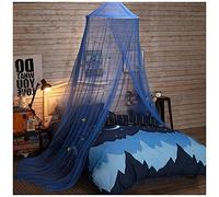 Baldacchino per Bambini Zanzariera a Tenda per Letto Zanzariera Universale a Cupola per Sala Di Lettura Stanza da Letto Blu(Altezza:2.5M)