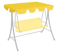 Baldacchino per Dondolo Giardino Giallo 150/130x105/70 cm,Casa e Giardino,Prato e giardino,Vita all'aperto,Strutture da esterno,Accessori per baldacchini e gazebo,Tetti per baldacchini e gazebi-312104