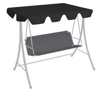 Baldacchino per Dondolo Giardino Nero 150/130x105/70 cm