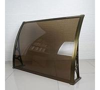 Baldacchino per esterni per tutte le stagioni, tenda curva per porta anteriore e finestra, copertura per tetto del patio, in alluminio/policarbonato, per protezione dalla pioggia (60 x 200 cm/24 x 79)