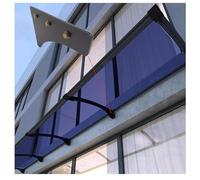 Baldacchino per finestra da esterno, protezione UV e pioggia, con robusta staffa in acciaio in plastica, per veranda e terrazza, riparo impermeabile (90 x 320 cm)