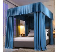 Baldacchino per Letto a 4 Angoli in Tinta Unita per Ragazze Letto per Letti Gemelli/Letto Matrimoniale/Queen/King Size Camera da Letto per Adulti Camere per Bambini Decorazione a Rete per Tende