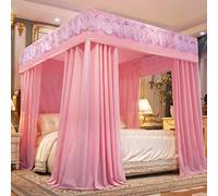 Baldacchino per Letto a baldacchino a 4 Angoli in Tinta Unita per Ragazze Letto per Letti Gemelli/Letto Matrimoniale/Queen/King Size Camera da Letto per Adulti Camere per Bambini Decorazione a Rete