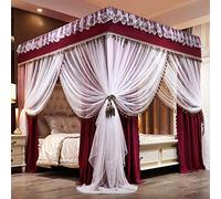 Baldacchino per letto da principessa con zanzariera, grazioso design a 4 montanti ad angolo, per la camera da letto delle ragazze, perfetto per letti singoli, matrimoniali, queen size, king size