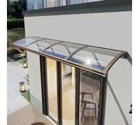 Baldacchino per porta anteriore da esterno, resistente ai raggi UV, trasparente, copertura per veranda in policarbonato resistente, spessore 2,5 mm (45 x 150 cm)