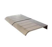 Baldacchino per porta anteriore e finestra, riparo da pioggia da giardino, protezione da sole e vento, copertura in policarbonato spesso 3 mm per patio, veranda, tettoia (50 x 170 cm)