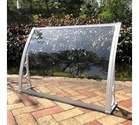 Baldacchino per porta del patio in policarbonato trasparente, protezione da pioggia e UV, autopulente, bianco, copertura per finestra per pioggia, neve e sole