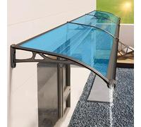 Baldacchino per porta esterna, staffa in alluminio resistente, protezione UV e pioggia per ingresso, portico posteriore, giardino, 80 x 280 cm, blu