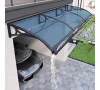 Baldacchino per porta in lega di alluminio, tenda da esterno per patio, balcone e porta d'ingresso, protezione UV e parasole, blu, 120 x 310 cm, copertura sopraelevata resistente alle intemperie