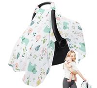 Baldacchino per seggiolino auto, leggero per passeggino per bambini, parasole leggero per passeggino, in mussola di cotone, design con dinosauri, adatto per la maggior parte dei passeggini