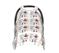 Baldacchino per seggiolino auto Western personalizzato con nome personalizzato per allattamento e allattamento al seno, traspirante passeggino e tettoie per seggiolino auto per bambini e bambine