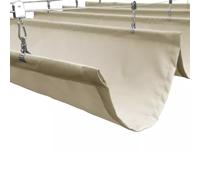 Baldacchino retrattile - Copertura in tessuto impermeabile per patio, terrazza, veranda, cortile, design impermeabile, facile installazione per la massima protezione esterna