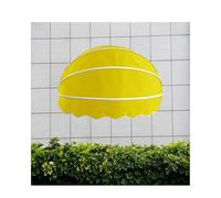 Baldacchino retrattile per porte, 135 cm, impermeabile e resistente ai raggi UV, parasole semisferico pieghevole, perfetto per patio esterno e protezione delle finestre