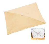 Baldacchino rettangolare di ricambio per ombrellone da patio 400 x 200 cm, tessuto kaki per esterni, compatibile con ombrelloni da 250 x 200 200 x 200 cm, 300 x 200 cm, copertura durevole e resistente
