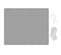 Baldacchino rettangolare per esterni, 3,5 x 4,5 m, rete ombreggiante traspirante per giardino, piscina, terrazza e balcone, colore grigio chiaro per la massima protezione dai raggi UV