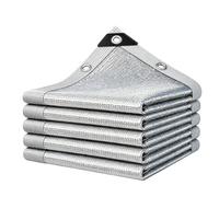Baldacchino termico in alluminio riflettente dai raggi UV, 4 x 7 m, copertura traspirante con occhielli per balcone, terrazza, garage, serra, soluzione ombreggiante per esterni resistente alle