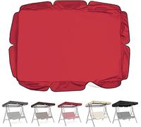 Baldacchino universale di ricambio per dondolo Hollywood a 2/3 posti, copertura parasole per dondolo da giardino, patio esterno, baldacchino rosso impermeabile (164 x 114 cm)