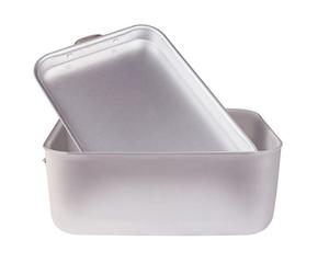 Baldassare Agnelli Brasiera rettangolare con coperchio in alluminio 3mm 2 maniglie - 60 Cm Brasiera rettangolare con coperchio in alluminio 3mm 2 maniglie - 60 Cm