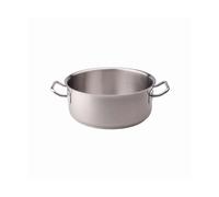 CASSERUOLA BASSA acciaio inox Ø cm 36X17H 2 MANICI Professionale Pentole Agnelli