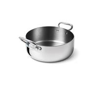 Baldassare Agnelli Casseruola induzione 1907 bassa in alluminio e acciaio lucido 2 maniglie, Ø 32 cm Casseruola induzione 1907 bassa in alluminio e acciaio lucido 2 maniglie, Ø 32 cm