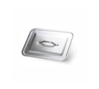 Pentole Agnelli ALMA183B45 Alluminio Professionale da 3 mm. Coperchio Piano Rettangolare con Angoli Rotondi Diametro 45 Cm, Bianco, 45X30 cm