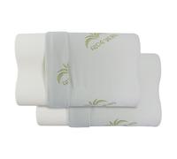 Baldiflex - , Coppia di Cuscini in Memory Foam, Modello Ortocervicale, Fodera in Aloe Vera
