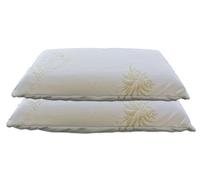 Baldiflex Coppia di Cuscini in Memory Foam Modello Saponetta, Guanciale Memory Contro Dolore Collo e cervicale, Fodera in Aloe Vera, 60x35cm