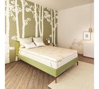 Baldiflex , Correttore Materasso in Memory Topper Matrimoniale 160 x 180 h 6, Fodera in Aloe Vera, RIGIDO