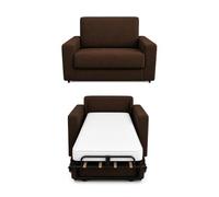 Baldiflex - Divano Letto 2 in 1 con Materasso Singolo 80x190 Ortopedico, Maragià, Prontoletto RICHIUDIBILE 1 Posto con Rivestimento SFODERABILE e Lavabile, Marrone